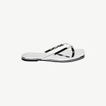 KABE SHOP INC Lily mirror silver flip-flops with a contemporary square toe design and flat sole