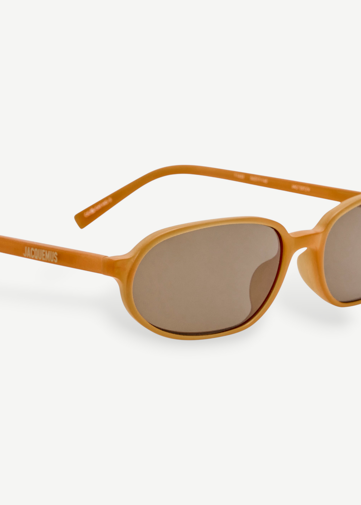 KABE SHOP INC Jacquemus Notte sunglasses in caramel acetate with an angular oval frame and brown lenses