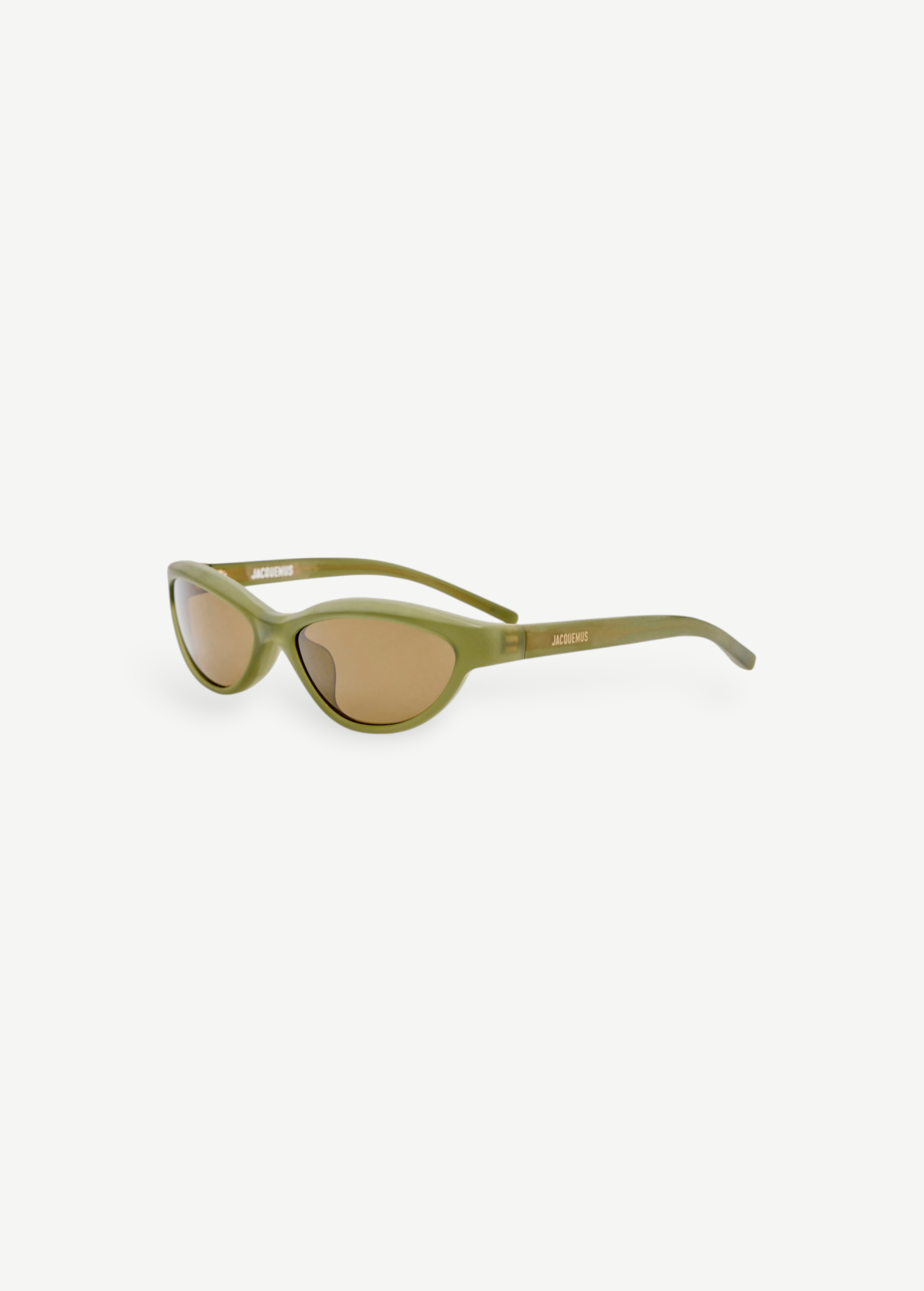 KABE SHOP INC Jacquemus Curvo cat-eye sunglasses in green acetate with brown lenses and gold branding
