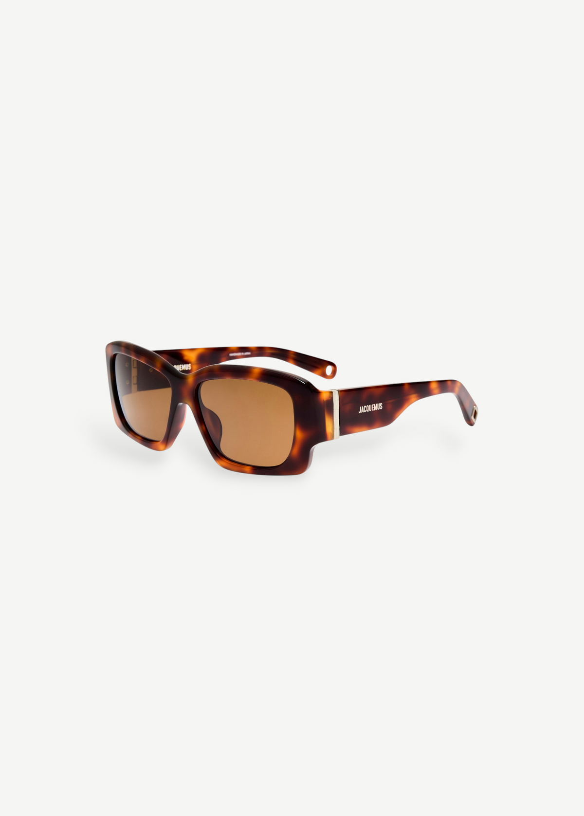 KABE SHOP INC Croisiere rectangular sunglasses in tortoiseshell acetate with brown lenses and gold-tone logo detail.