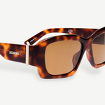 KABE SHOP INC Jacquemus Croisiere rectangular sunglasses in tortoiseshell acetate with brown lenses and metal detail