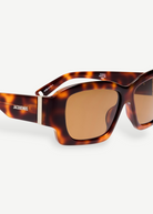KABE SHOP INC Jacquemus Croisiere rectangular sunglasses in tortoiseshell acetate with brown lenses and metal detail