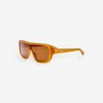 KABE SHOP INC Jacquemus Masco shield sunglasses in caramel acetate with brown lenses and side logo detail