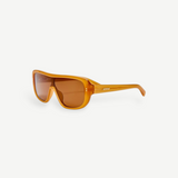 KABE SHOP INC Jacquemus Masco shield sunglasses in caramel acetate with brown lenses and side logo detail