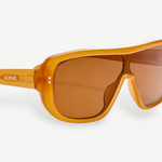 KABE SHOP INC Jacquemus Masco shield sunglasses in caramel acetate with brown lenses and side logo detail