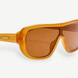 KABE SHOP INC Jacquemus Masco shield sunglasses in caramel acetate with brown lenses and side logo detail