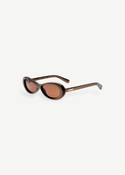 KABE SHOP INC Jacquemus Nuvola oval sunglasses in metallic brown acetate with brown lenses and gold logo detailing
