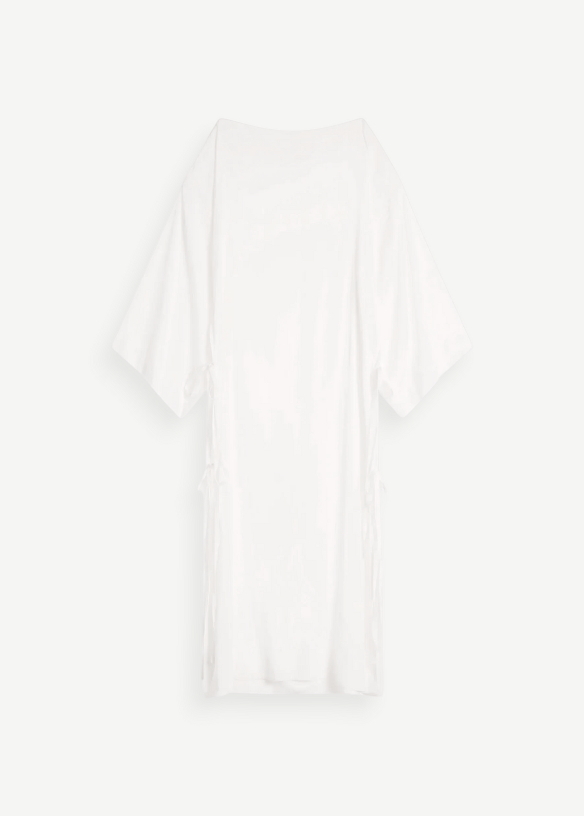 KABE SHOP INC Cremona white tie-side maxi coverup with a flowing floor-length silhouette for resort wear.