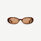 KABE SHOP INC Valentina oval sunglasses in tortoiseshell Italian acetate with brown tinted lenses