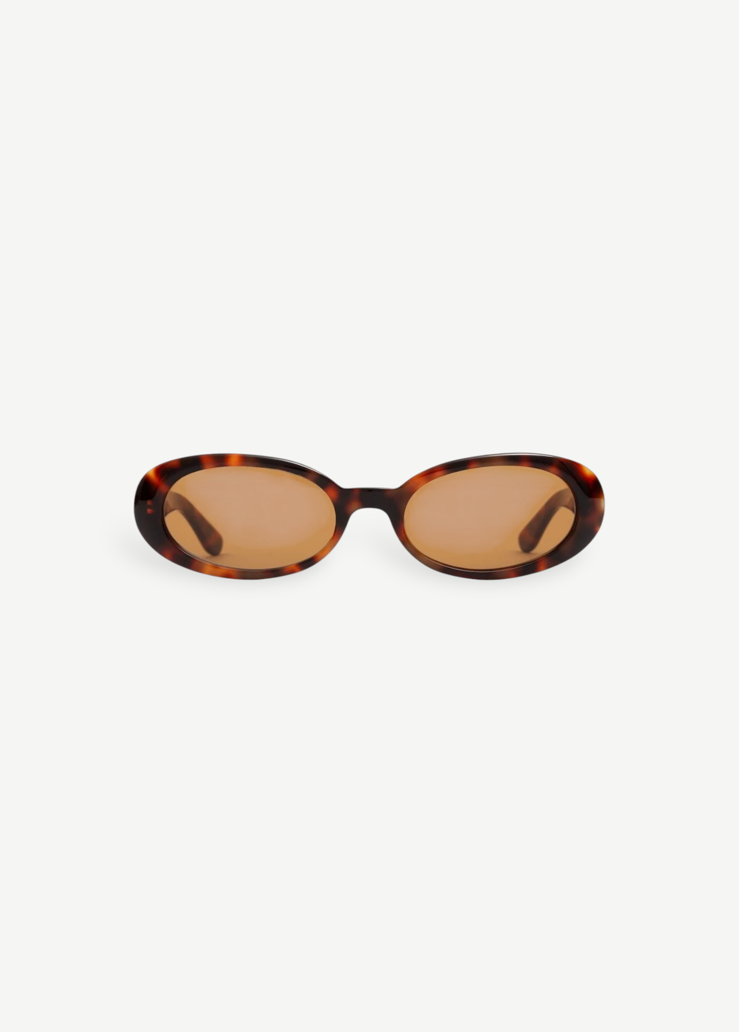 KABE SHOP INC Valentina oval sunglasses in tortoiseshell Italian acetate with brown tinted lenses