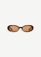 KABE SHOP INC Valentina oval sunglasses in tortoiseshell Italian acetate with brown tinted lenses