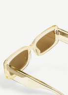 KABE SHOP INC Verve sunglasses featuring a translucent rectangular frame and brown tinted lenses