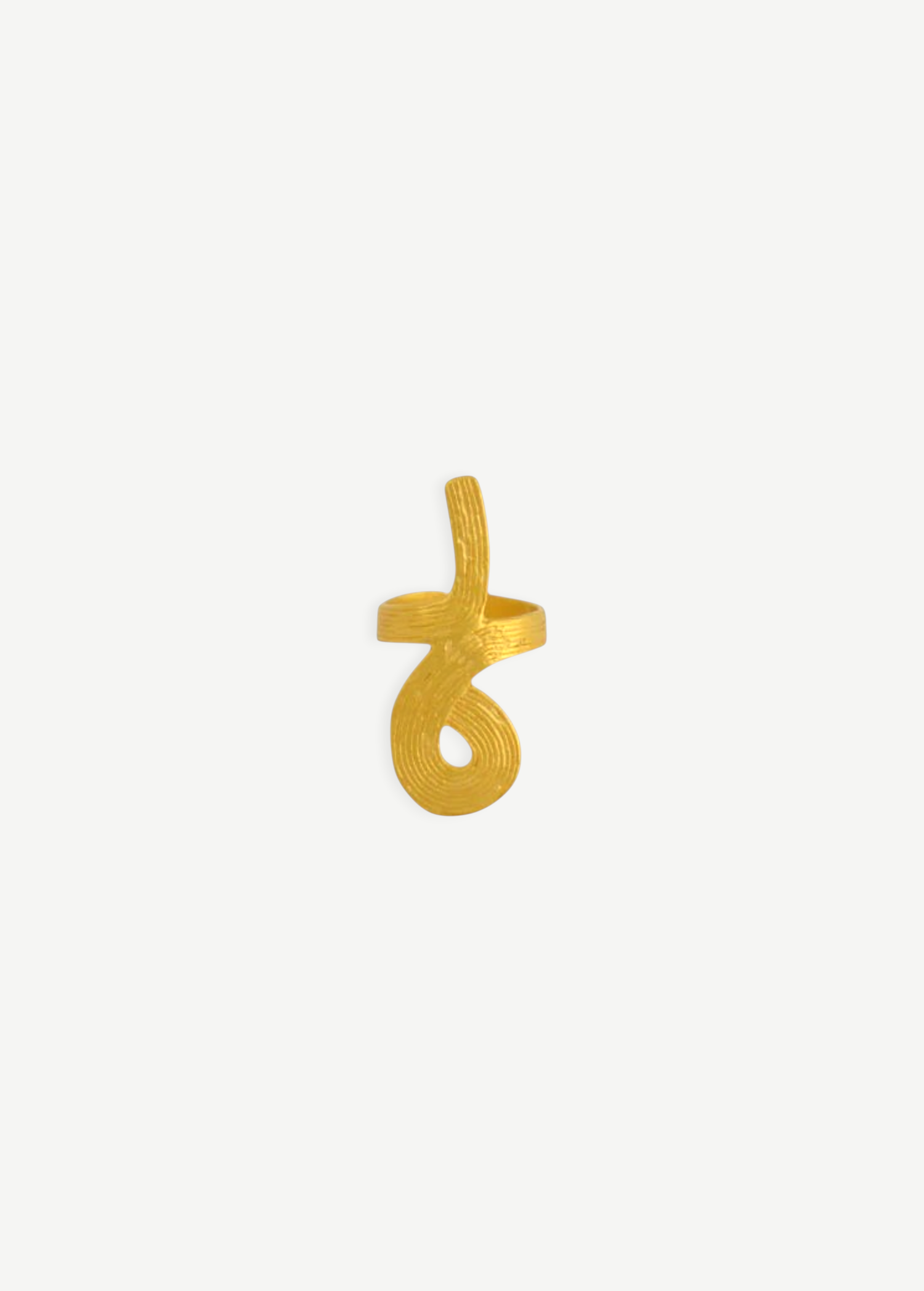 KABE SHOP INC Whichyi gold ring with a fluid organic ZENU inspired shape and textured finish