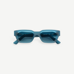 KABE Zed sunglasses featuring a retro-inspired blue translucent wraparound frame from the AKILA RAW collection